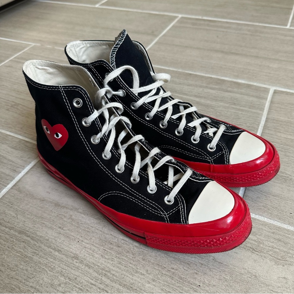 COPY - CDG Converse Black & Red Chuck 70 Mens size 11